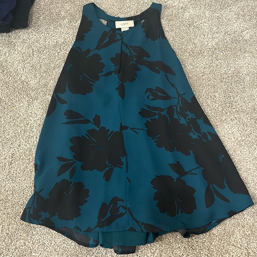 Loft XS blouse blue/green color